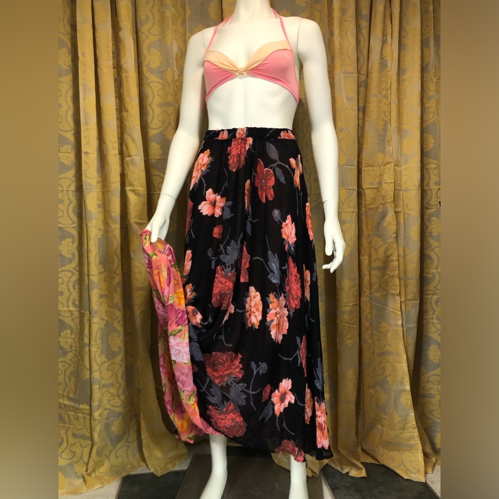 Beautiful Reversible Floral Maxi Skirt